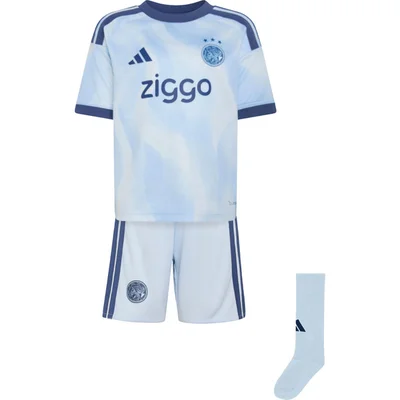 Ajax minikit 3e 2026/2027, blauw met donkerblauw